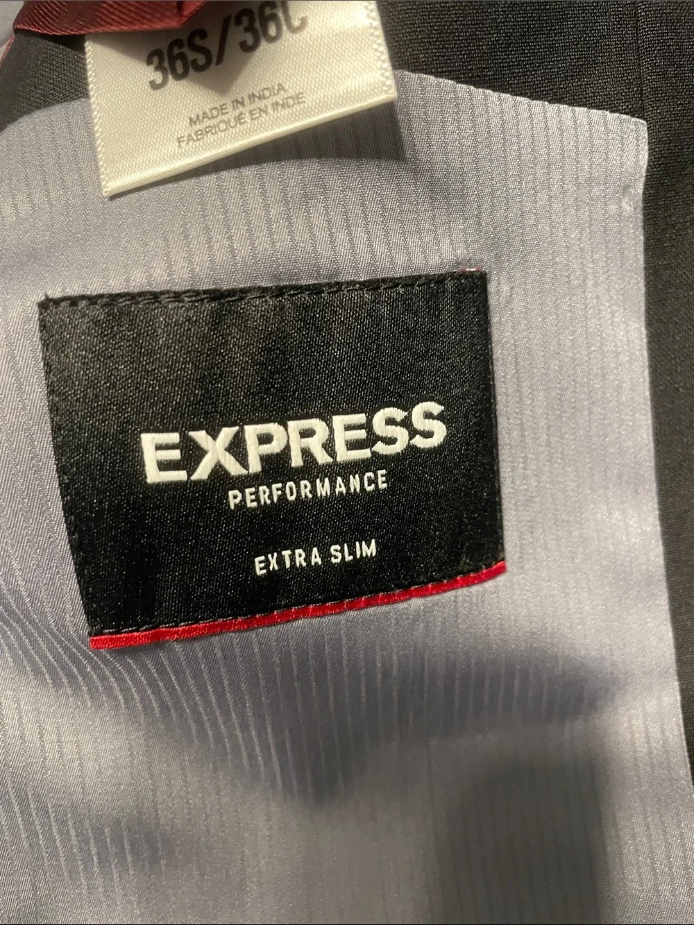 Express Men's Charcoal Gray Two-Button Suit Blazer